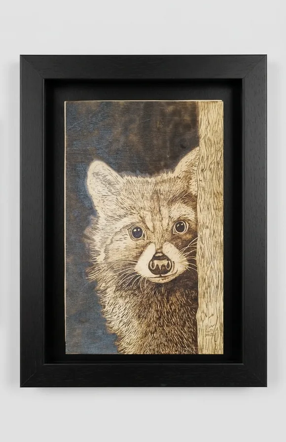 Hervorlugender Waschbär